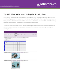 Tip #12: What's the buzz? Using the Activity Feed