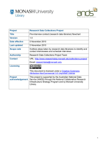 Pre-interview contact (research data librarian) flowchart 1.0 5 November 2010