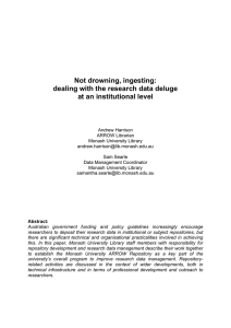 Not drowning, ingesting: dealing with the research data deluge