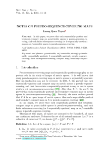 NOTES ON PSEUDO-SEQUENCE-COVERING MAPS Novi Sad J. Math. Luong Quoc Tuyen