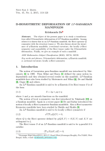D-HOMOTHETIC DEFORMATION OF MANIFOLDS Novi Sad J. Math.
