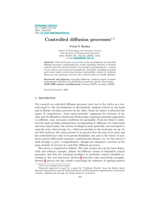 Controlled diffusion processes ∗,† Vivek S. Borkar