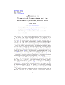 Addendum to Moments of Gamma type and the Brownian supremum process area