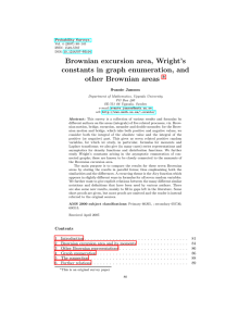 Brownian excursion area, Wright’s constants in graph enumeration, and ∗ Svante Janson