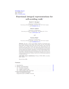 Functional integral representations for self-avoiding walk ∗ s