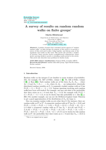 A survey of results on random random walks on finite groups ∗
