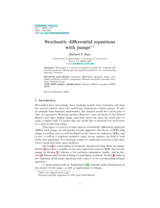 Stochastic differential equations with jumps ∗,† Richard F. Bass