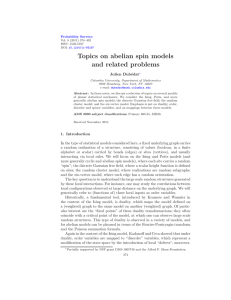 Topics on abelian spin models and related problems Julien Dub´ edat