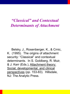 “Classical” and Contextual Determinants of Attachment