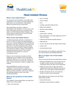 What is heat-related illness?