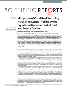 Mitigation of Coral Reef Warming Across the Central Pacific by the