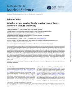 Editor’s Choice scientists in the ICES community