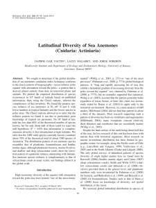 Latitudinal Diversity of Sea Anemones (Cnidaria: Actiniaria)