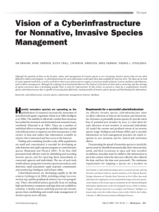 Vision of a Cyberinfrastructure for Nonnative, Invasive Species Management Forum