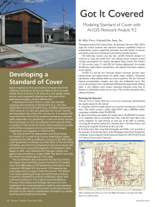 Got It Covered Modeling Standard of Cover with ArcGIS Network Analyst 9.2