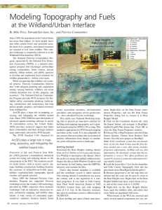 Modeling Topography and Fuels  at the Wildland/Urban Interface