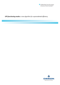 UPS functioning modes: A White Paper from the experts Business-Critical Continuity™