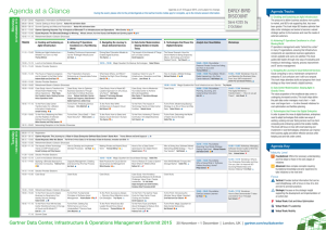 Agenda at a Glance