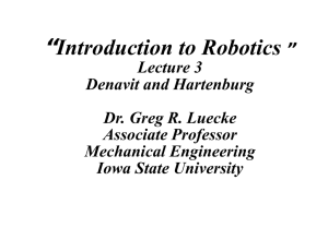 “Introduction to Robotics