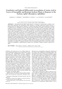 Constitutive and Induced Differential Accumulation of Amino Acid in