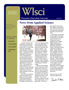 News from Applied Science