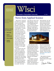 News from Applied Science