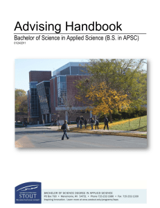 Advising Handbook  Bachelor of Science in Applied Science (B.S. in APSC)