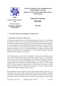 Niveaux de référence pour l'enseignement des mathématiques en Europe