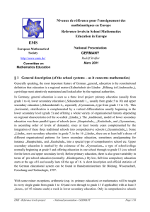 Niveaux de référence pour l'enseignement des mathématiques en Europe