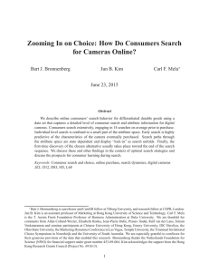 Zooming In on Choice: How Do Consumers Search for Cameras Online?