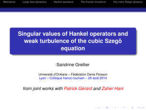 Singular values of Hankel operators and o equation