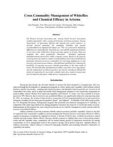 Cross Commodity Management of Whiteflies and Chemical Efficacy in Arizona Abstract