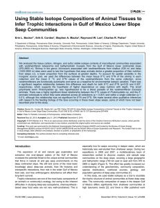 Using Stable Isotope Compositions of Animal Tissues to