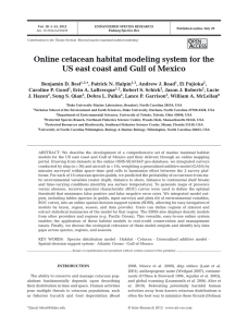 Online cetacean habitat modeling system for the *, Patrick N. Halpin