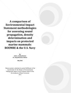 A comparison of Environmental Impact Statement methodologies for assessing sound