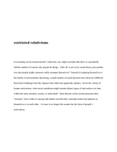 restricted relativisms