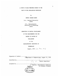 A STUDY  OF HIGH PRESSURE  RIDGES TO ... EAST  OF  THE APPALACHIAN MOUNTAINS by (1964)