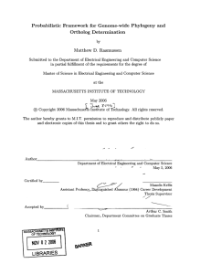 Probabilistic  Framework for  Genome-wide  Phylogeny  and D.