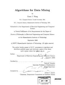 Algorithms  for  Data  Mining J.