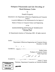 Subspace  Polynomials  and List  Decoding  of