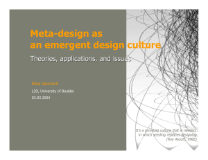 Meta-design as an emergent design culture
