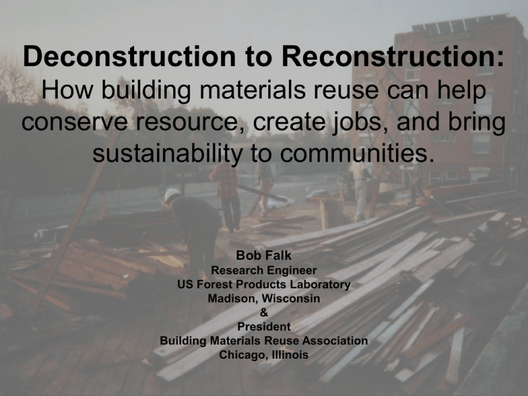 Deconstruction to Reconstruction
