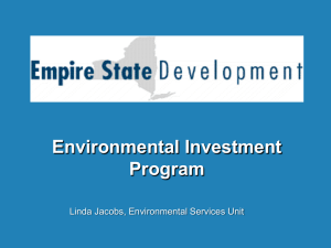 Environmental Investment Program Linda Jacobs, Environmental Services Unit