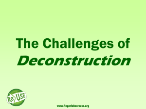 Deconstruction The Challenges of www.fingerlakesreuse.org