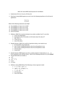 BUEC 333: Some MORE Study Questions for the Midterm 1. 2.