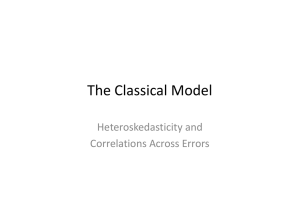 The Classical Model Heteroskedasticity and Correlations Across Errors