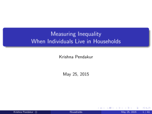 Measuring Inequality When Individuals Live in Households Krishna Pendakur May 25, 2015