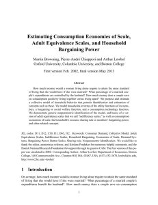 Estimating Consumption Economies of Scale, Adult Equivalence Scales, and Household Bargaining Power