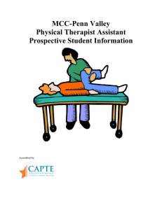 MCC-Penn Valley Physical Therapist Assistant Prospective Student Information