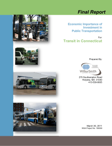 Final Report  Transit in Connecticut Economic Importance of